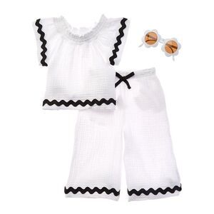 Freestyle Girls Sovereign Code 2Pc Crinkle Capri & Top Set, White